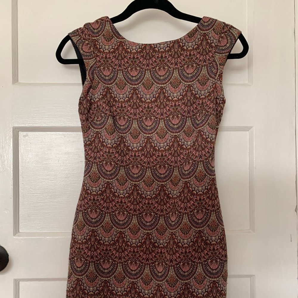 Zara Moroccan Fitted Midi Dress